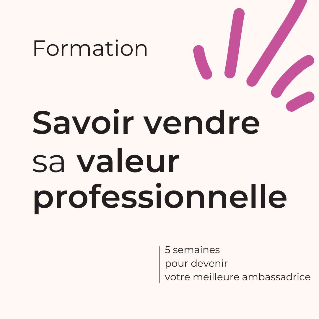 Formation savoir vendre sa valeur professionnelle jenny chammas